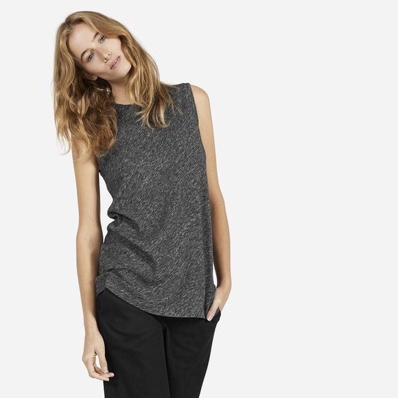 Everlane Tops - Everlane Charcoal Wool Sleeveless Sweater